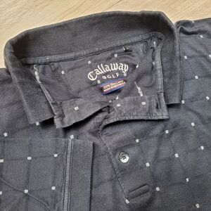 Callaway Golf Polo Mens Large Black Short Sleeve Fine Cotton